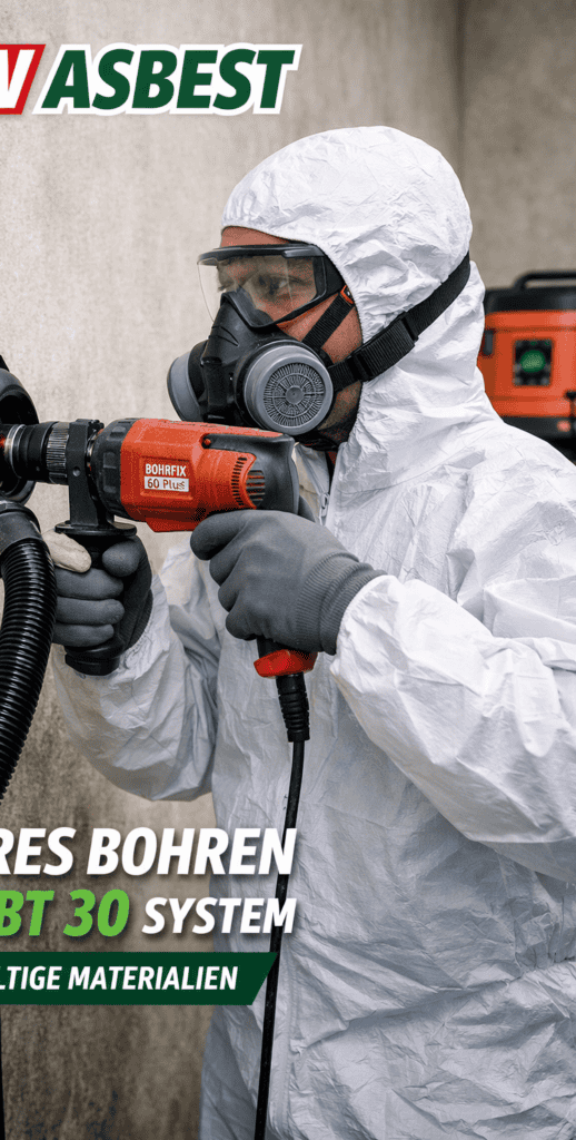 Präzises Bohren in asbestbelasteten Baustoffen