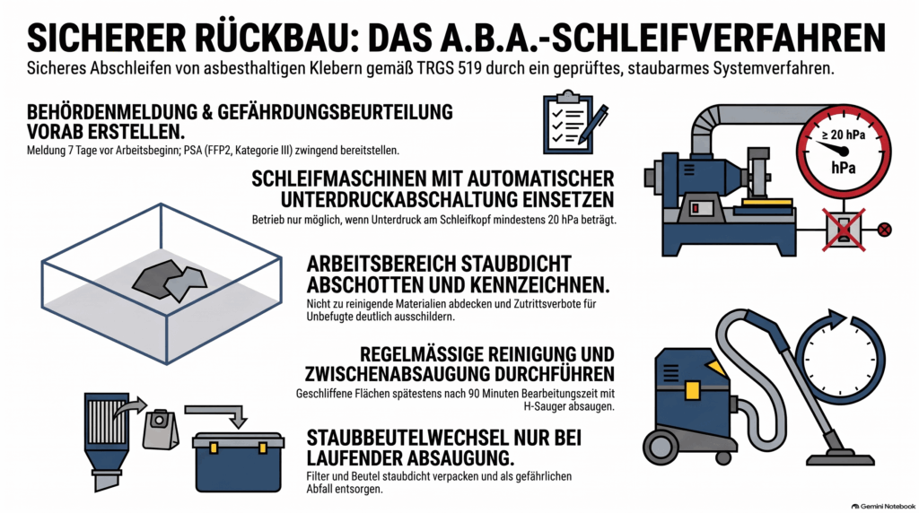 BT 17 – Asbestkleber abschleifen